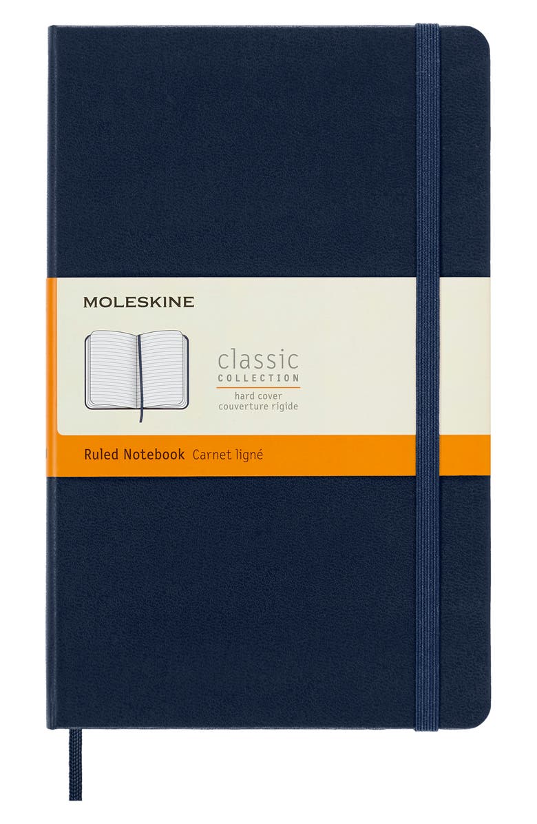 Moleskine Large Ruled Hardcover Notebook, Main, color, Sapphire Blue