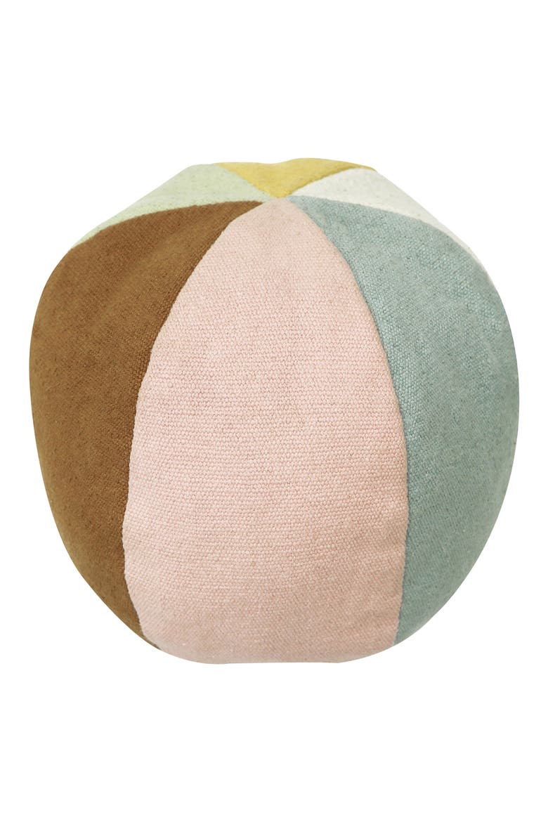 Beach Ball Cushion, Main, color, VINTAGE NUDE VINTAGE BLUE NATURAL