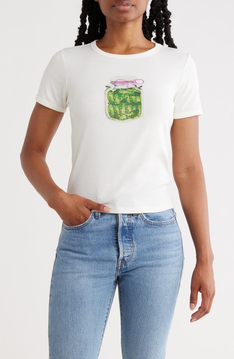 Vinyl Icons Pickles Graphic Baby T-Shirt, Main, color, Marshmallow