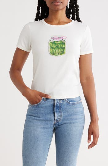 Vinyl Icons Pickles Graphic Baby T-shirt In White