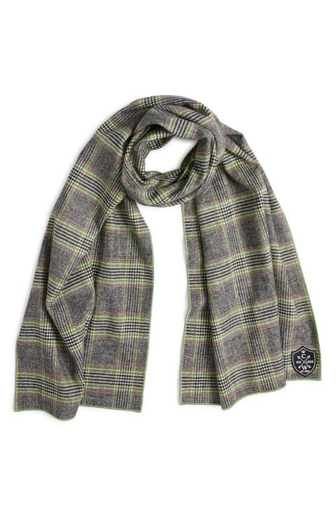 Glen Plaid Wool Scarf