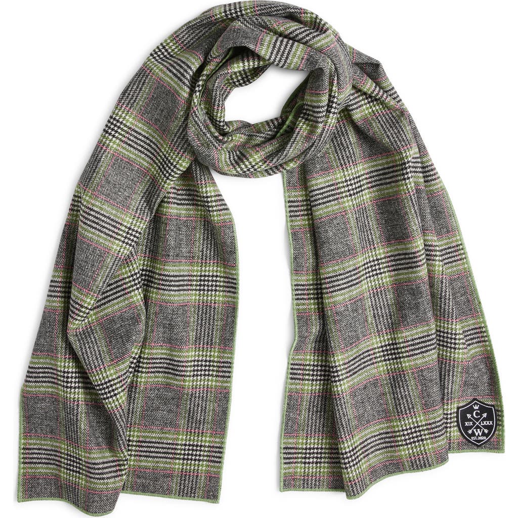 Clifton Wilson Glen Plaid Wool Scarf In Black