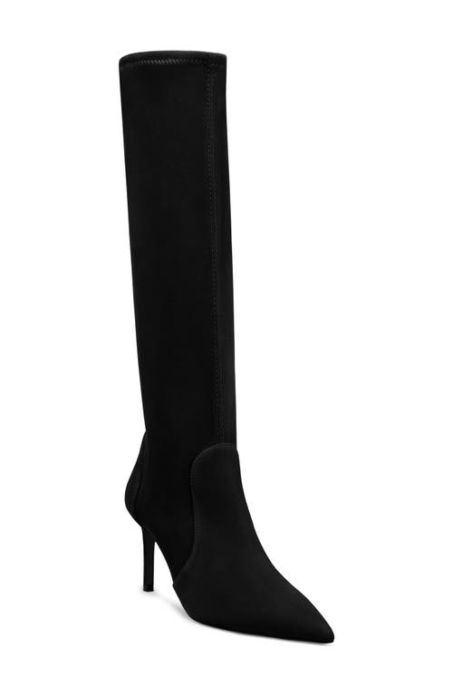 Stuart Weitzman 80mm Pointed-toe Stretch-knit Boots In Black