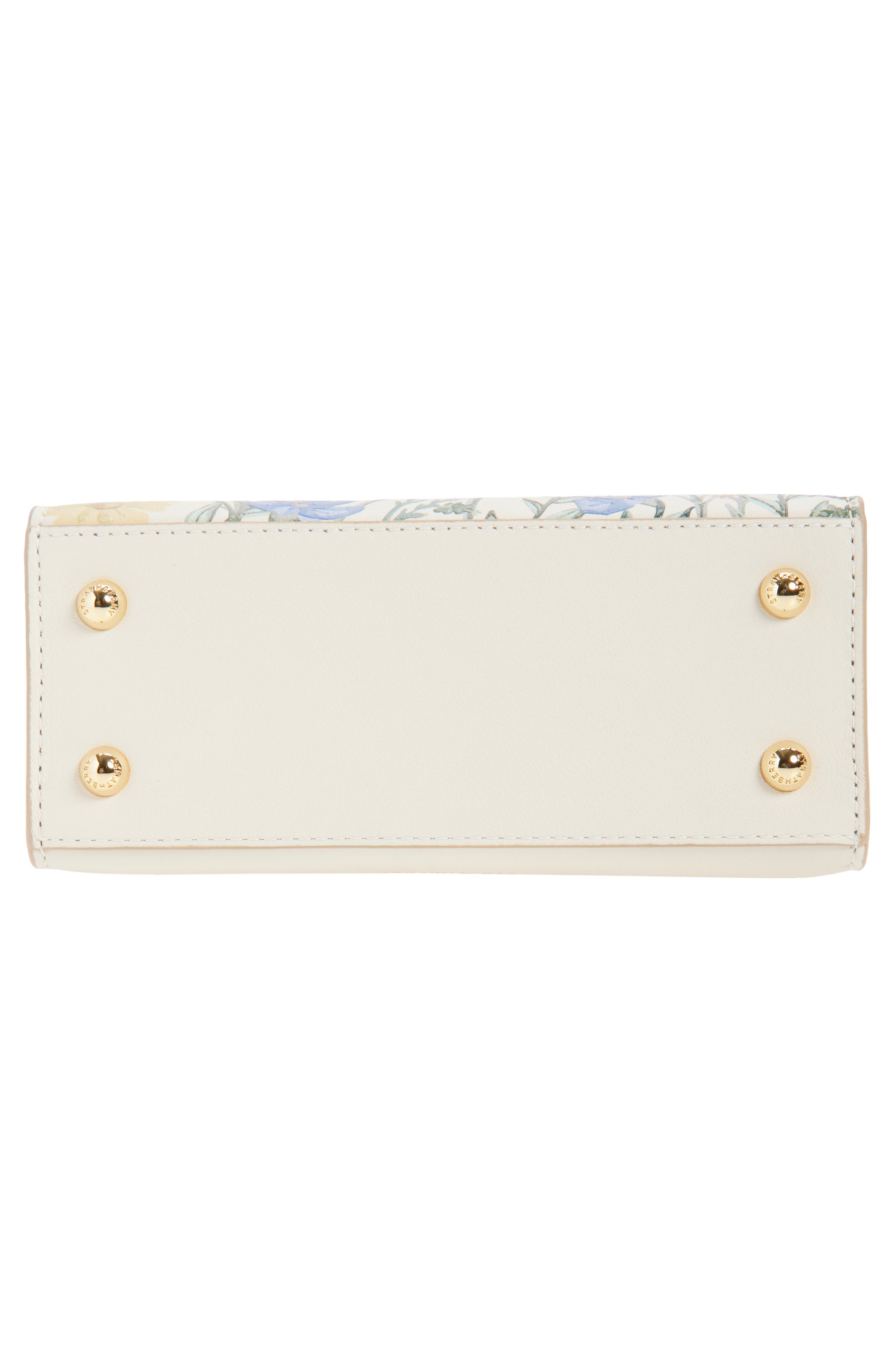 Strathberry Nano Floral Print Leather Tote, Alternate, color, White