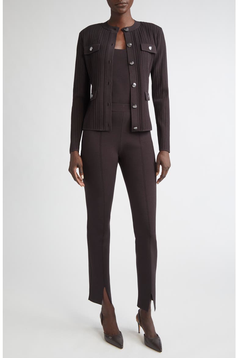 Milano Stretch Knit Slim Leg Pants, Alternate, color, MOCHA
