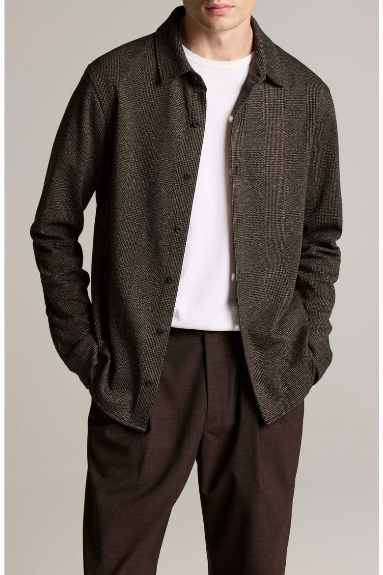 Glen Plaid Long Sleeve Button Down Shirt, Main, color, H OATMEAL/ BLACK