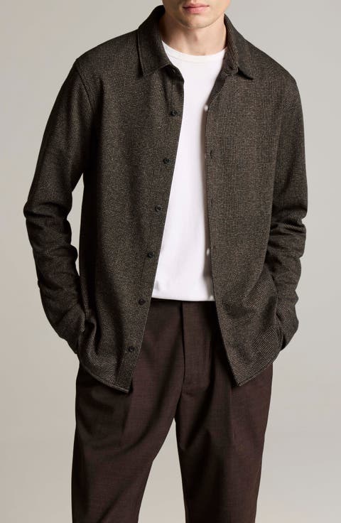 Glen Plaid Long Sleeve Button Down Shirt