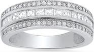Queen Jewels Sterling Silver CZ Band Ring