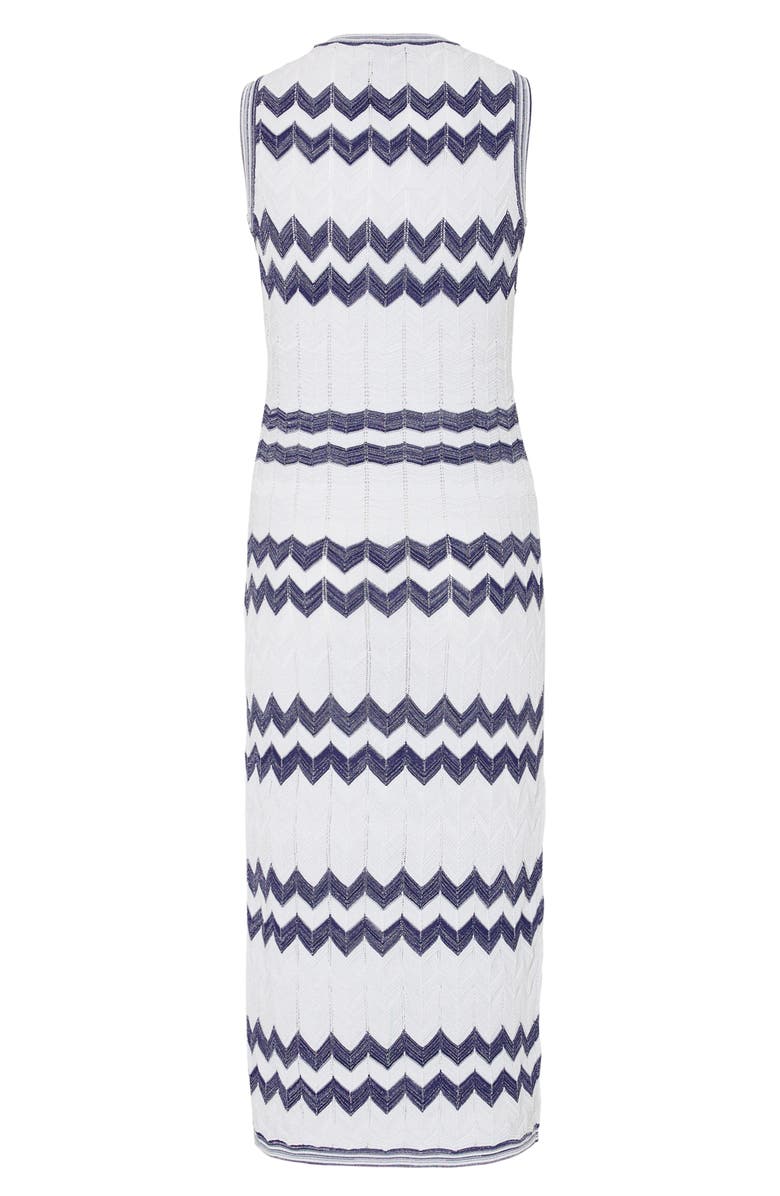 Milly Oversize Zigzag Knit Midi Dress, Alternate, color, 