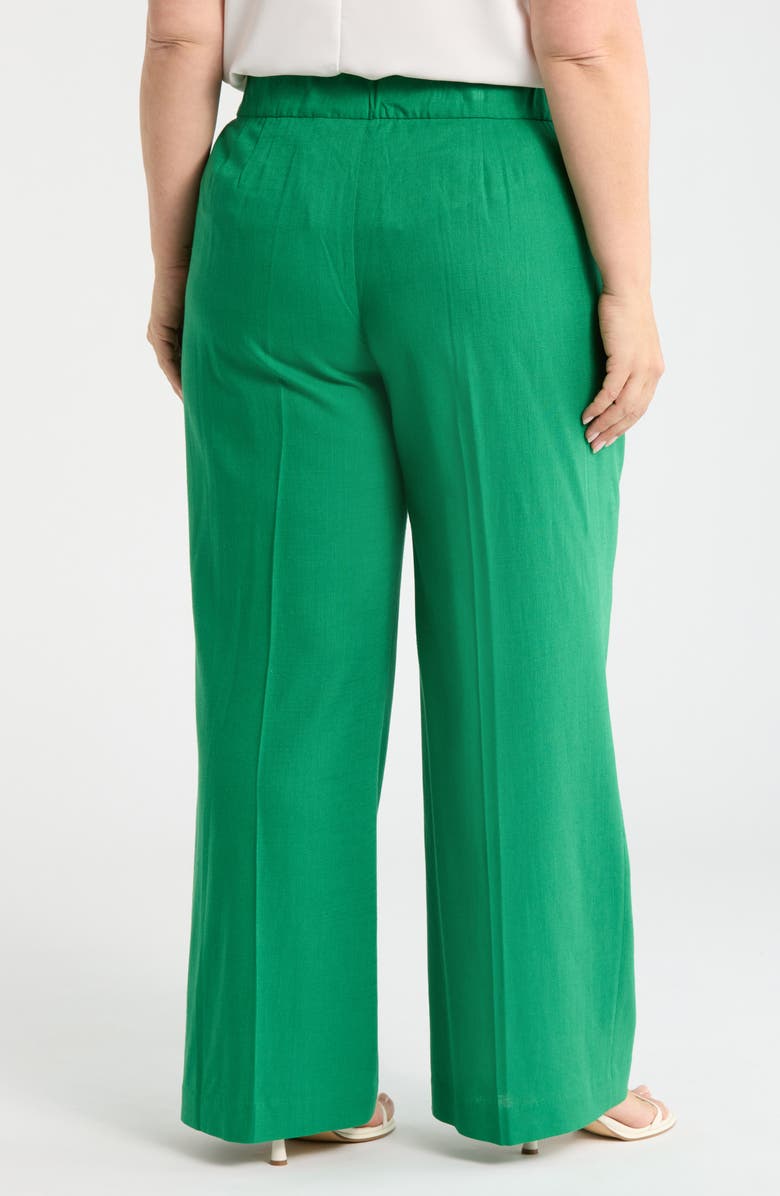 Tahari ASL Wide Leg Pants, Alternate, color, Parakeet Green