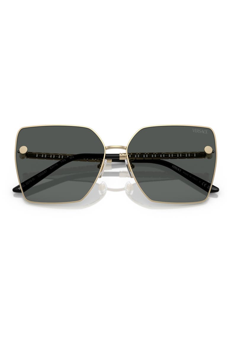 63mm Oversize Square Sunglasses, Alternate, color, PALE GOLD