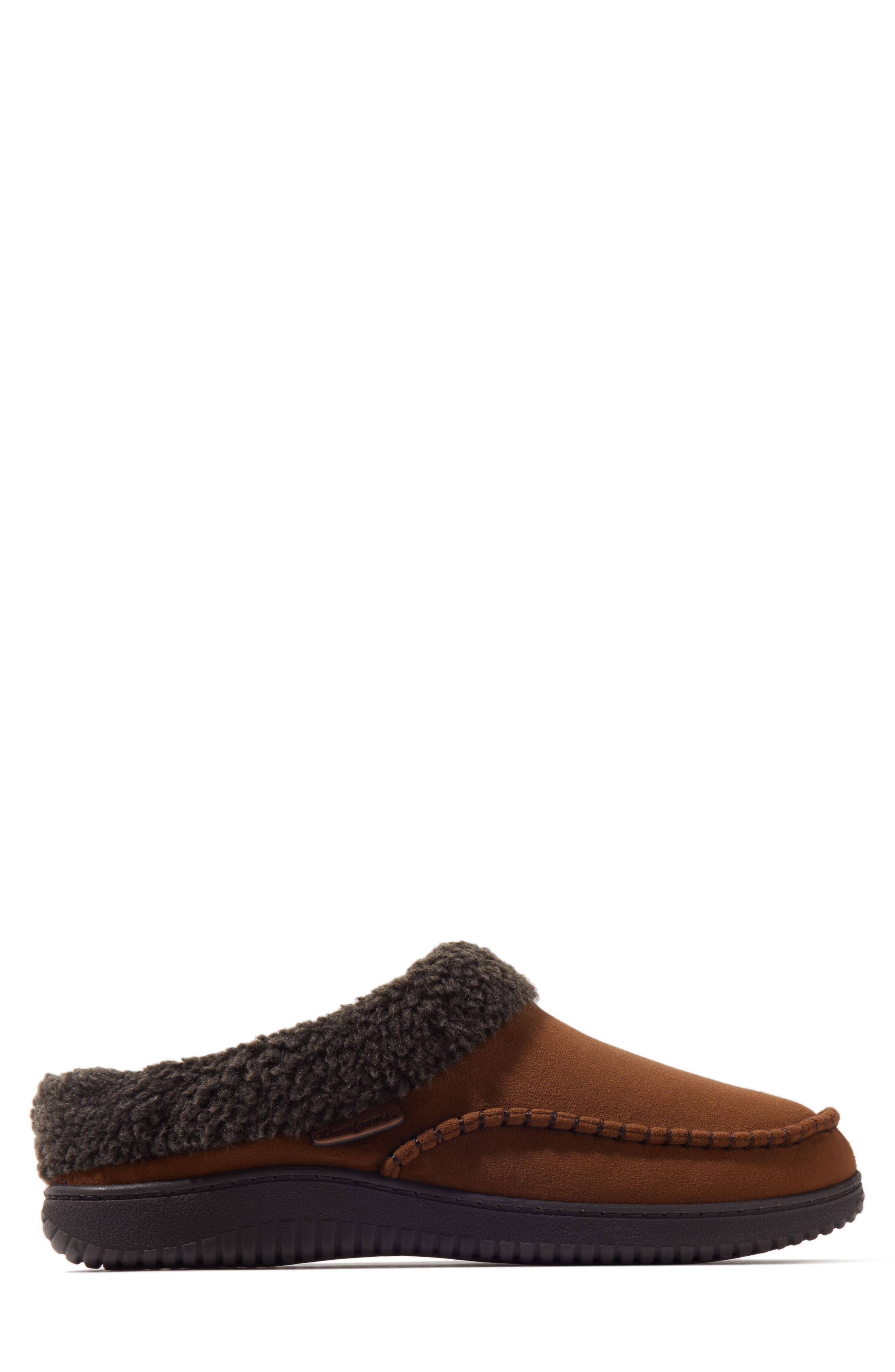 Marshall Microsuede Moccasin Toe Clog Slipper, Alternate, color, CHESTNUT