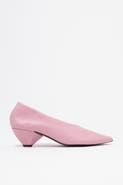 Bimba y Lola Leather Mid-Heel Shoe.