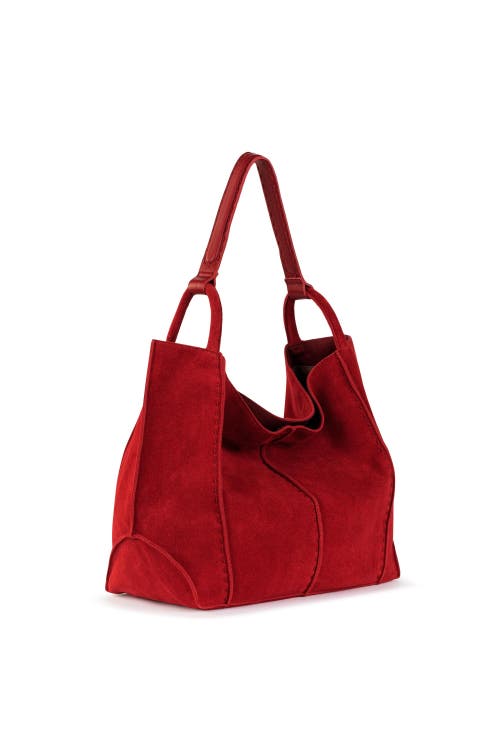 The Sak Los Feliz Large Tote Leather Bag In Red