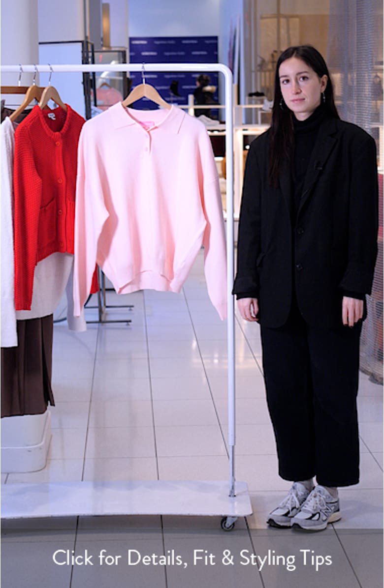 Lorie Oversize Long Sleeve Polo, sales video thumbnail