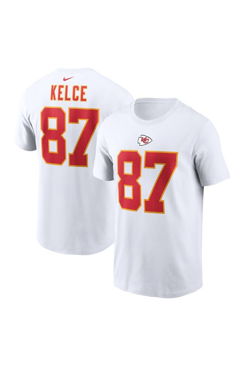 Men's Nike Travis Kelce  White Kansas City Chiefs  Player Name & Number T-Shirt, Main, color, White