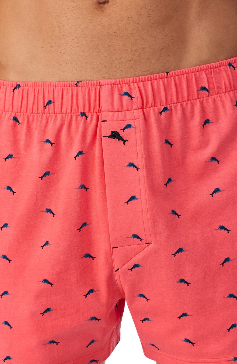 Tommy Bahama Cotton Lounge Boxer Shorts, Alternate, color, Bl/ Novel