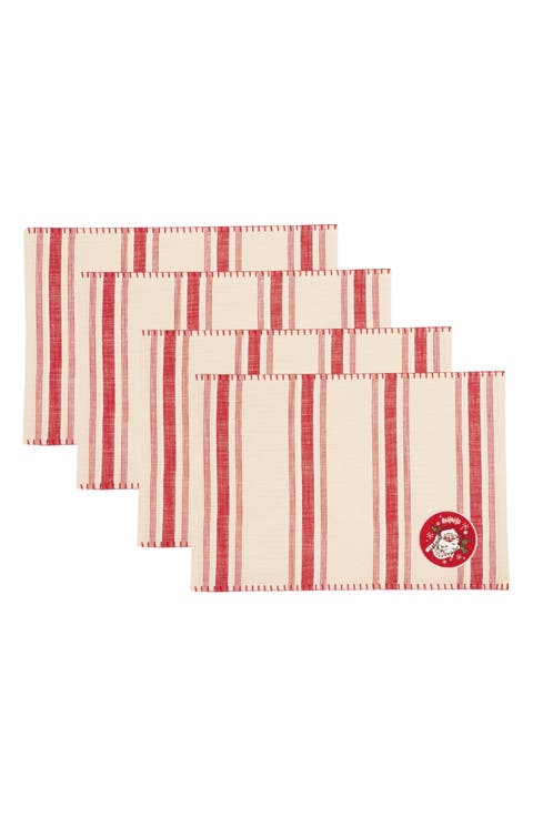 Jolly Santa Embellished Set of 4 Placemats
