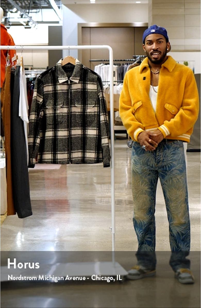 Honshu Relaxed Fit Plaid Fleece Jacket, sales video thumbnail