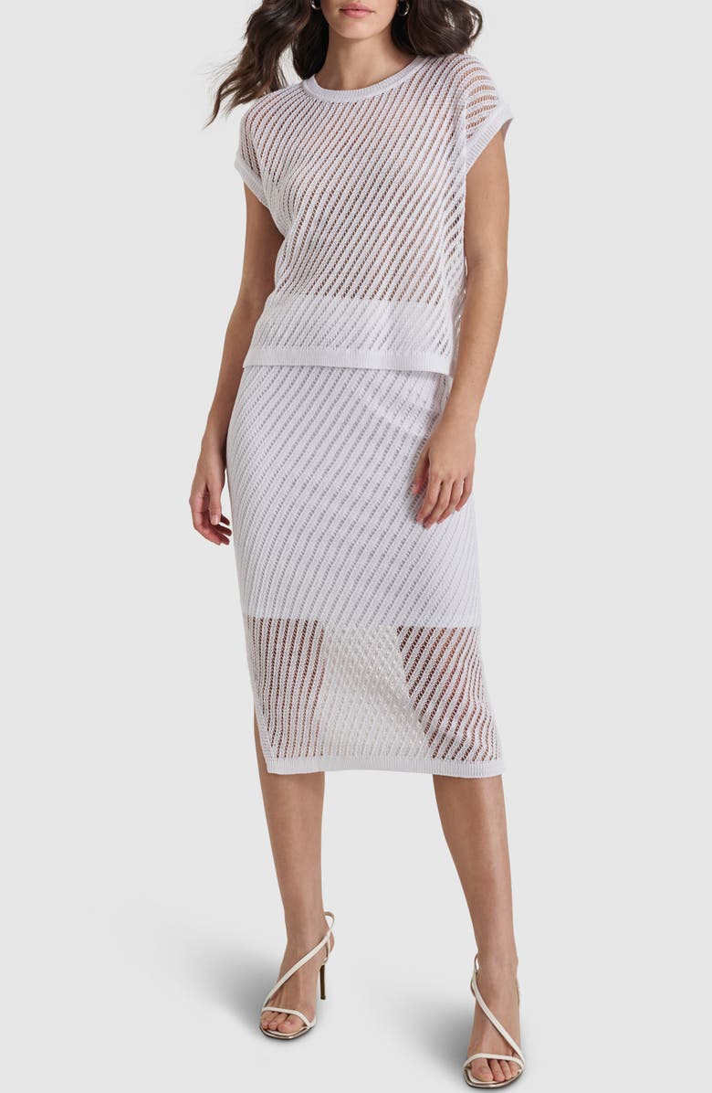 DKNY Open Stitch Skirt, Alternate, color,