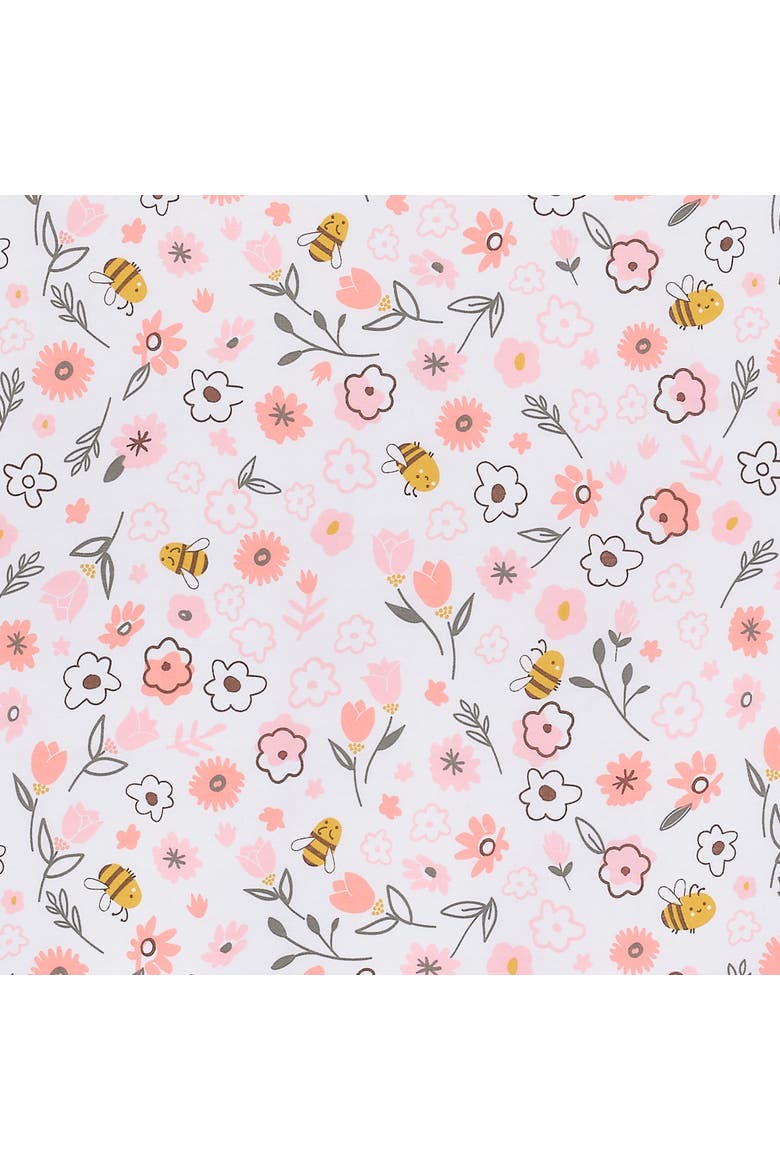 Little Garden 100% Cotton Floral Fitted Crib/Toddler Sheet, Alternate, color, Pink Floral