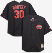 Mitchell & Ness Men's Mitchell & Ness Ken Griffey Jr. Black Cincinnati Reds Big & Tall Cooperstown Mesh Batting Practice Jersey