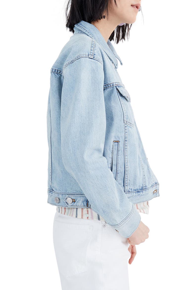 The Boxy Crop Jean Jacket, Alternate, color, FITZGERALD WASH