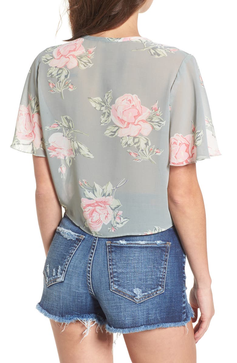 Show Me Your Mumu Tortuga Tie Front Crop Top, Alternate, color,