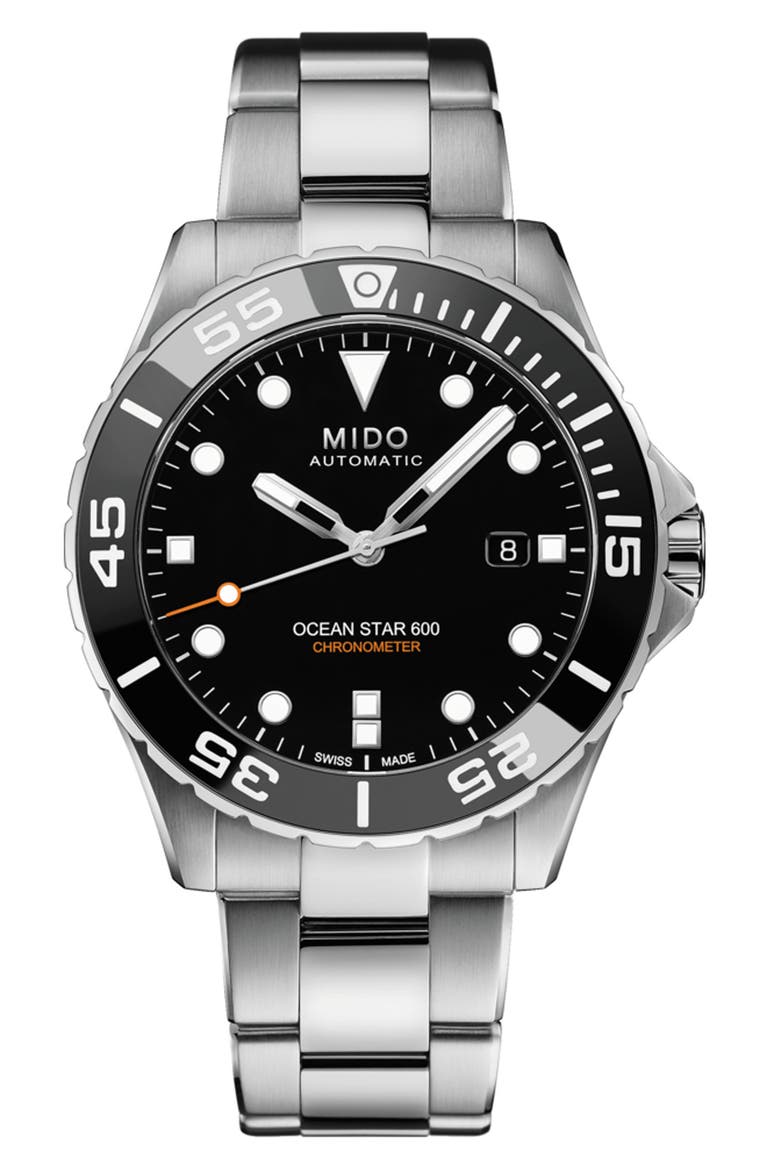 Ocean Star 600 Chronometer Bracelet Watch, 43mm, Main, color, BLACK