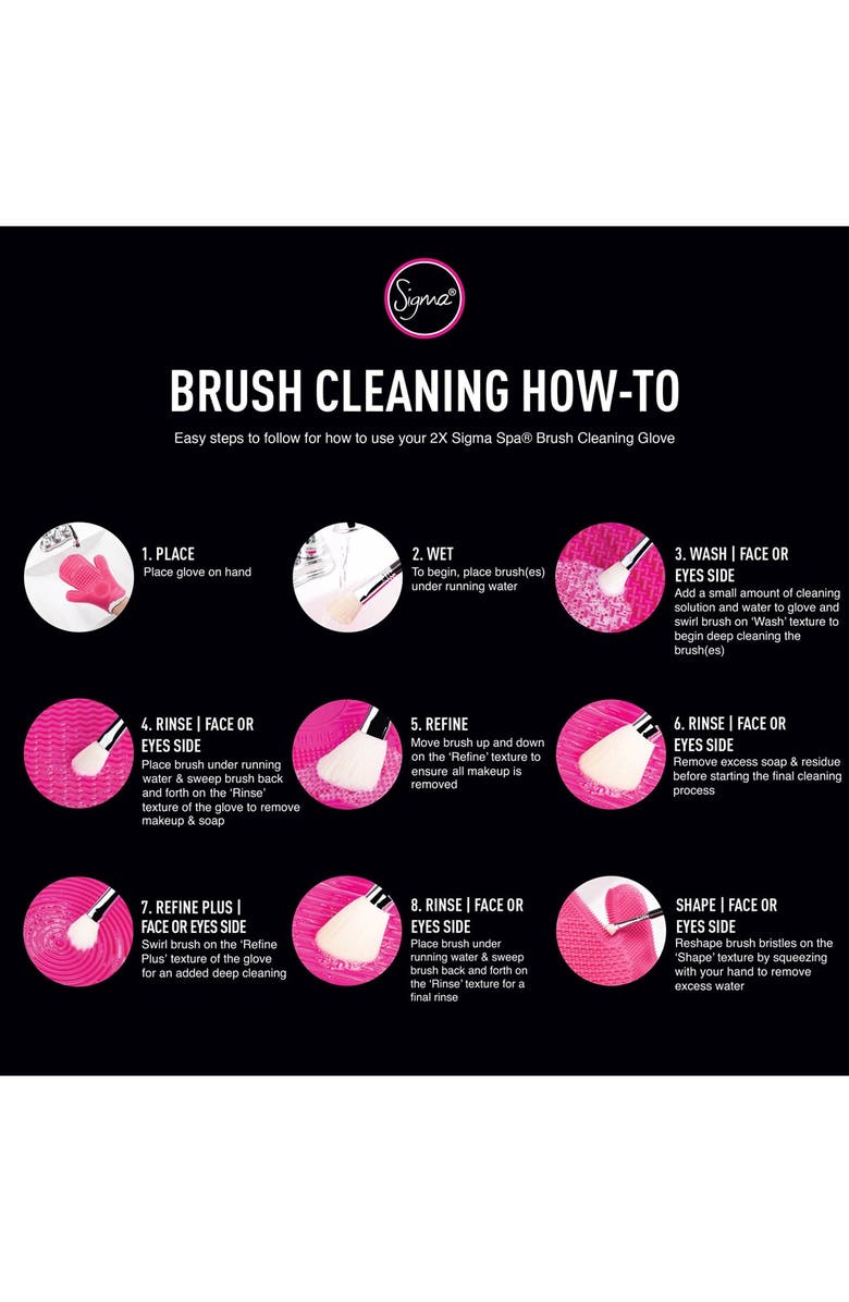Sigma Beauty Sigma Spa<sup>®</sup> 2X Brush Cleaning Glove, Alternate, color,