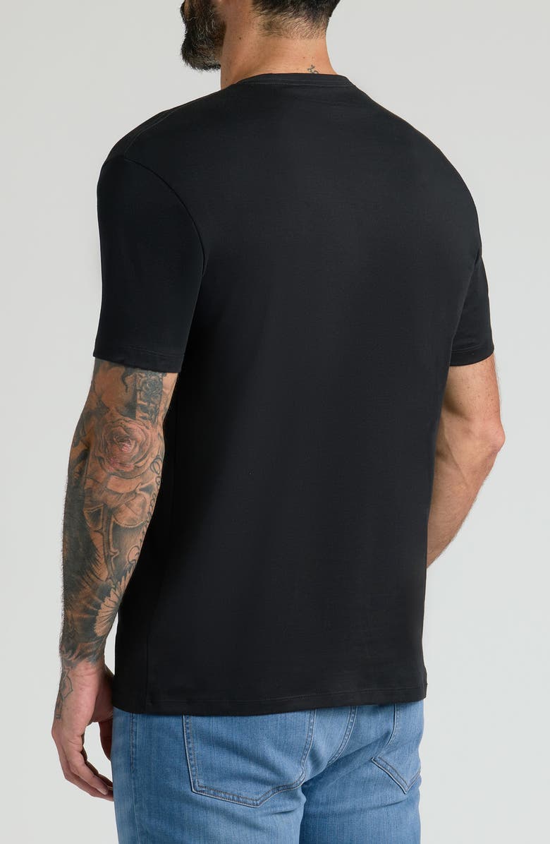 True Classic Pima Cotton Crewneck T-Shirt, Alternate, color, Black