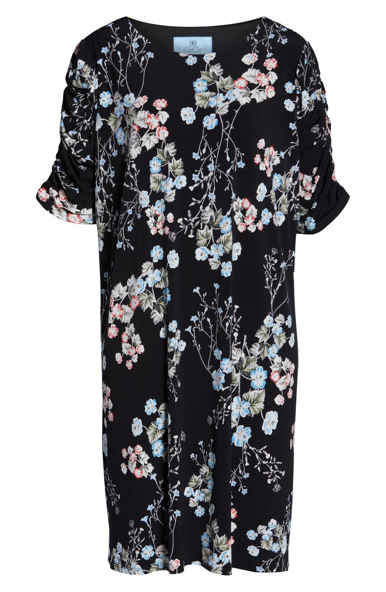 CeCe Divine Floral Ruched Sleeve Dress, Alternate, color,