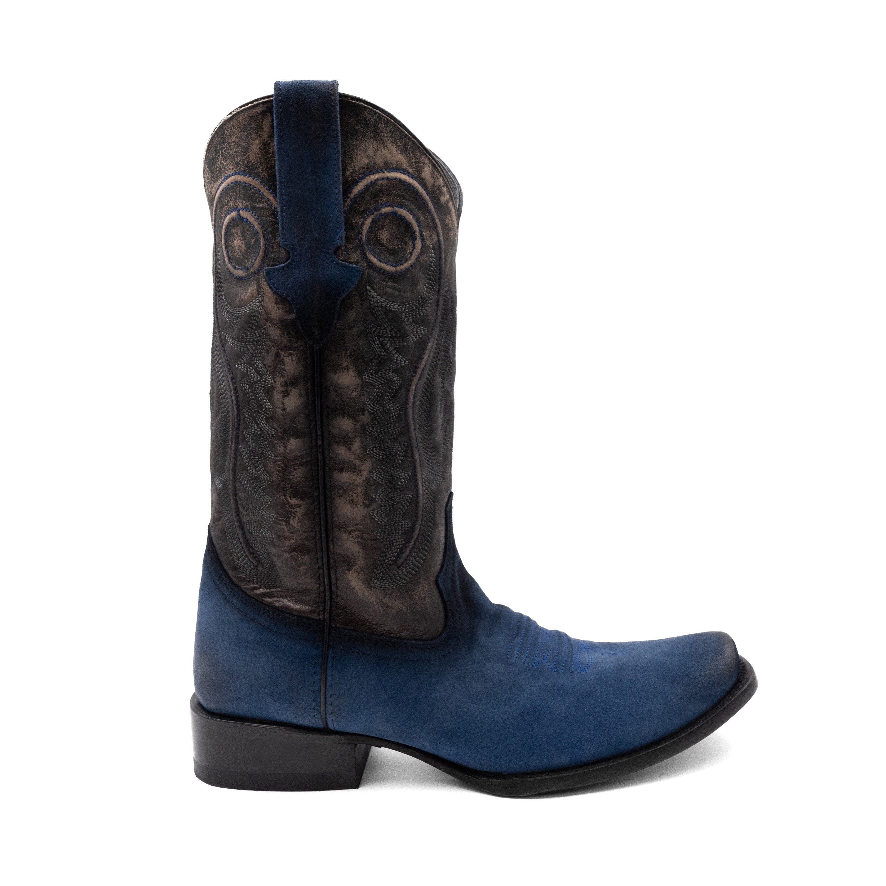 Men's Suede Roughrider Western Boot, Alternate, color, Electric