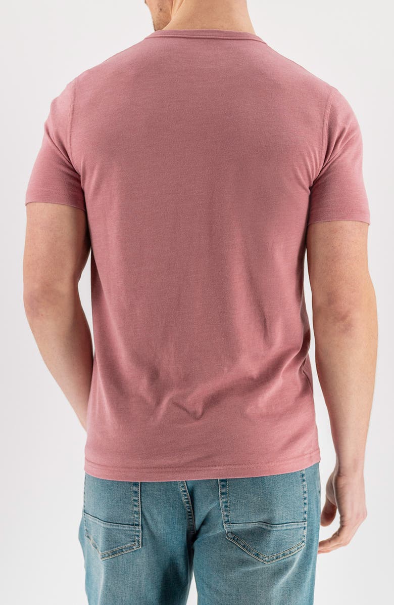 Devil-Dog Dungarees Burnout Henley, Alternate, color, Whitered Rose