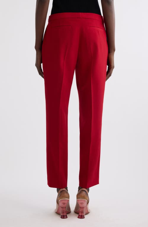 Dries Van Noten Poumas Wool Ankle Pants In Red