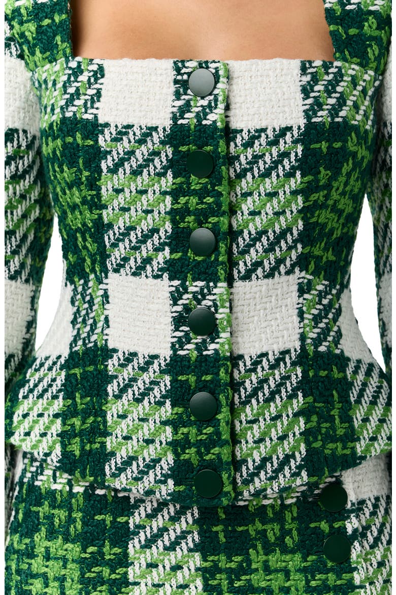 Plaid Boucle Peplum Blazer, Alternate, color, PALAZZO PLAID