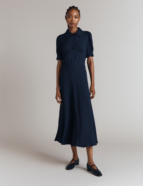Wilma Crepe Midi Tea Dress