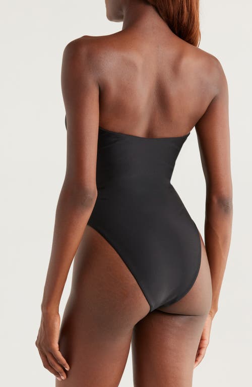 Ramy Brook Bianka Plunge One-piece Swimsuit In Black