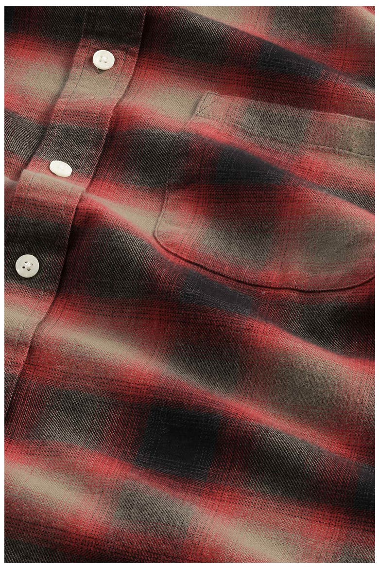 Deon 5465 Organic Cotton Button-Up Shirt, Alternate, color, RED CHECK