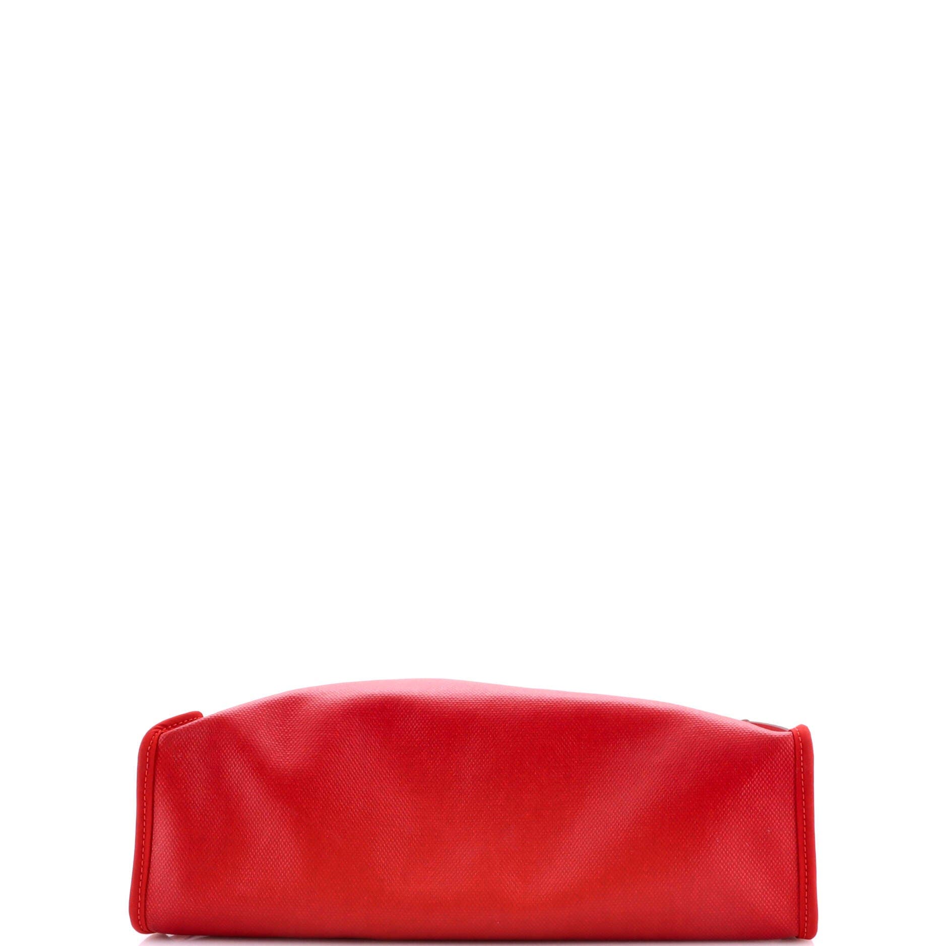 Pre-Owned Hermes Herbag Zip Berline Vache Canvas and Leather 31, Alternate, color, Rouge Piment