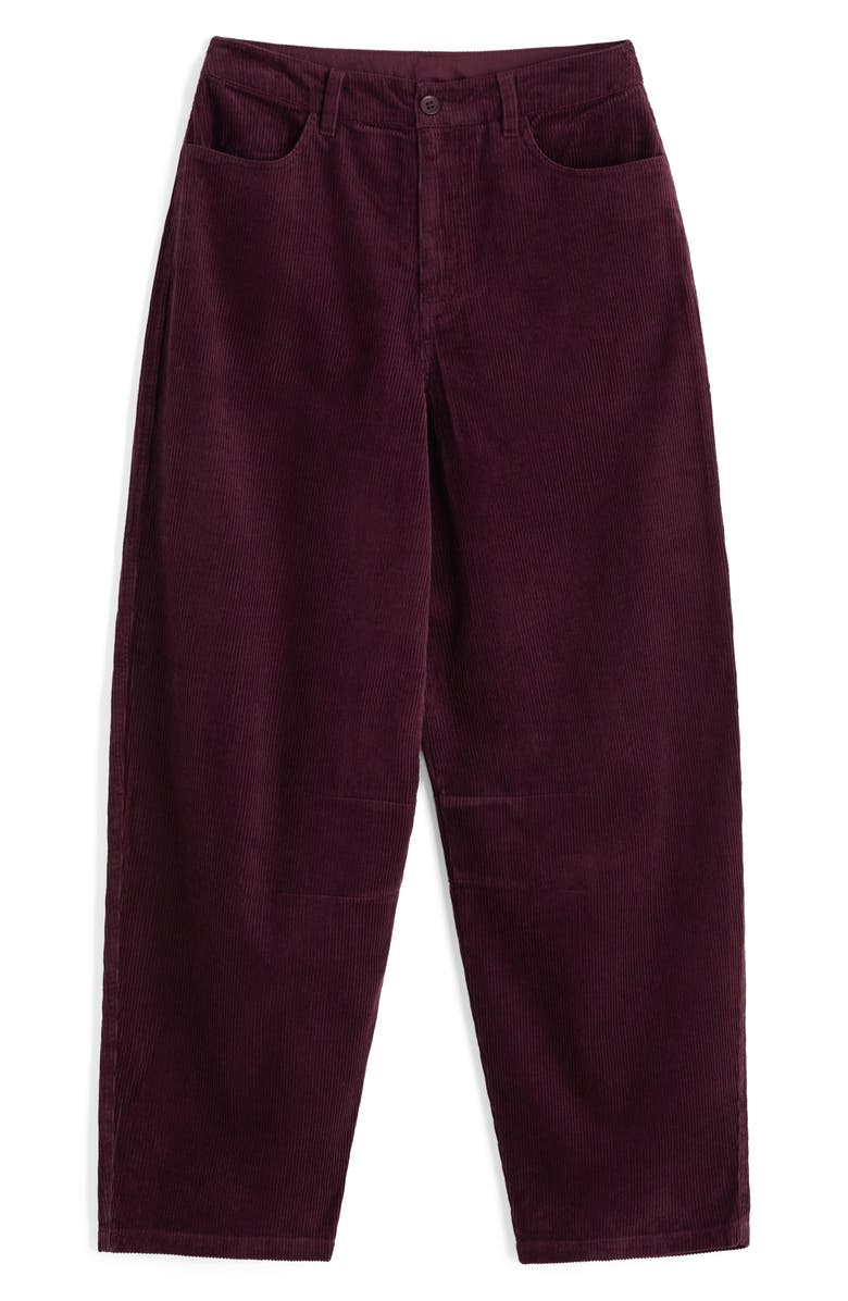 Seasalt Cornwall Avens Organic Cotton Corduroy Crop Barrel Leg Pants, Alternate, color, Dark Hellebore