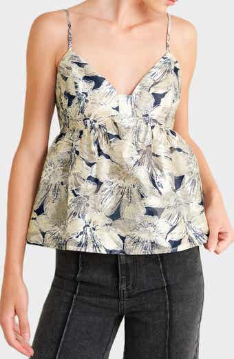 Floral Jacquard Babydoll Camisole