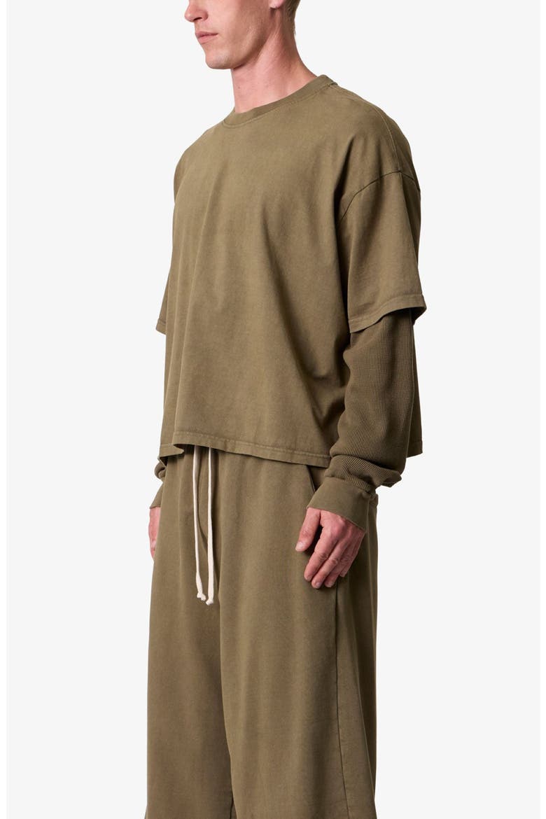 Layered Thermal Long Sleeve T-Shirt, Alternate, color, OLIVE