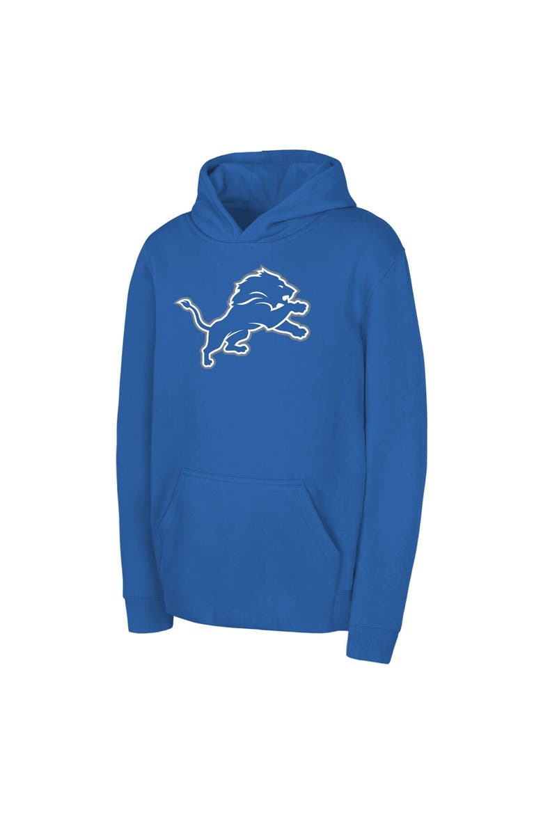 Youth Blue Detroit Lions Team Logo Pullover Hoodie, Alternate, color, Blue