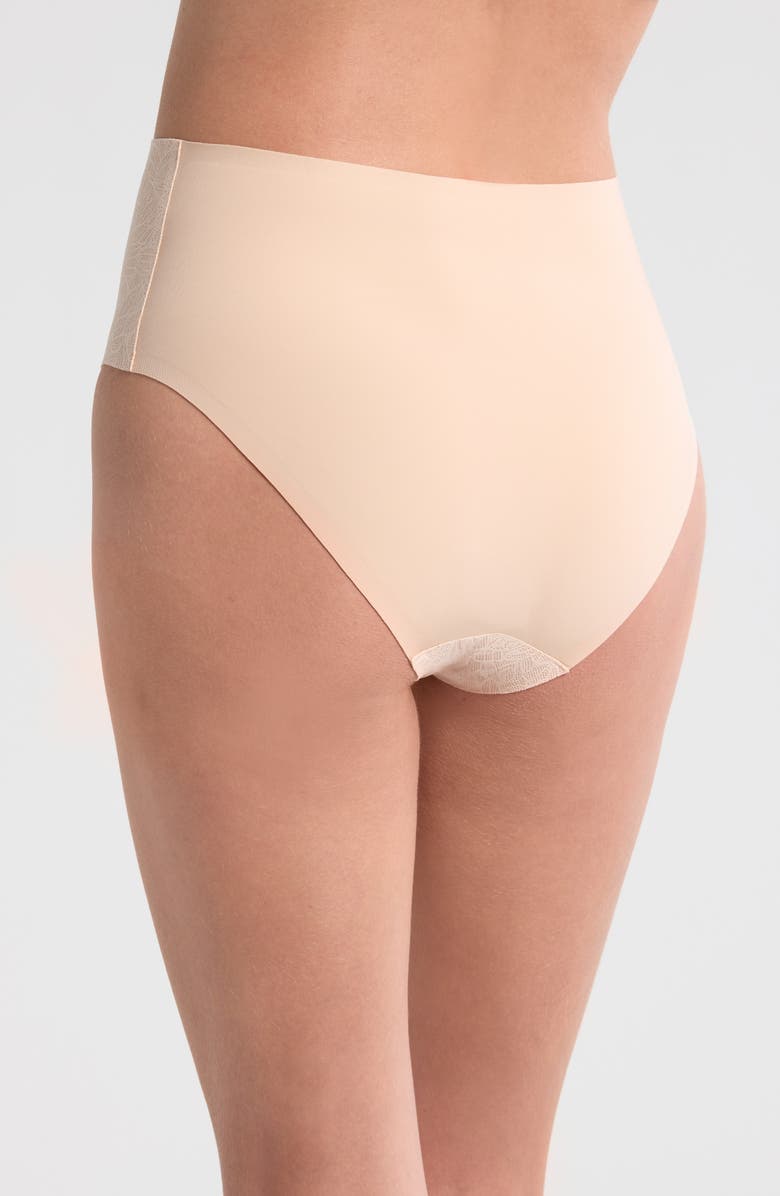 Chantelle Lingerie Pure Lace High Waist Support Briefs, Alternate, color, Beige Blush