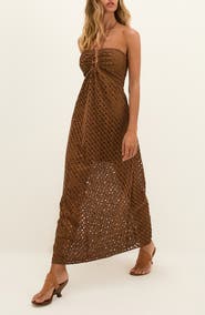 ViX Paula Hermanny Melina Halter Cotton Cover-Up Dress