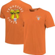 IMAGE ONE Women's Image One  Tennessee Orange Tennessee Volunteers Comfort Colors Softball Bow T-Shirt