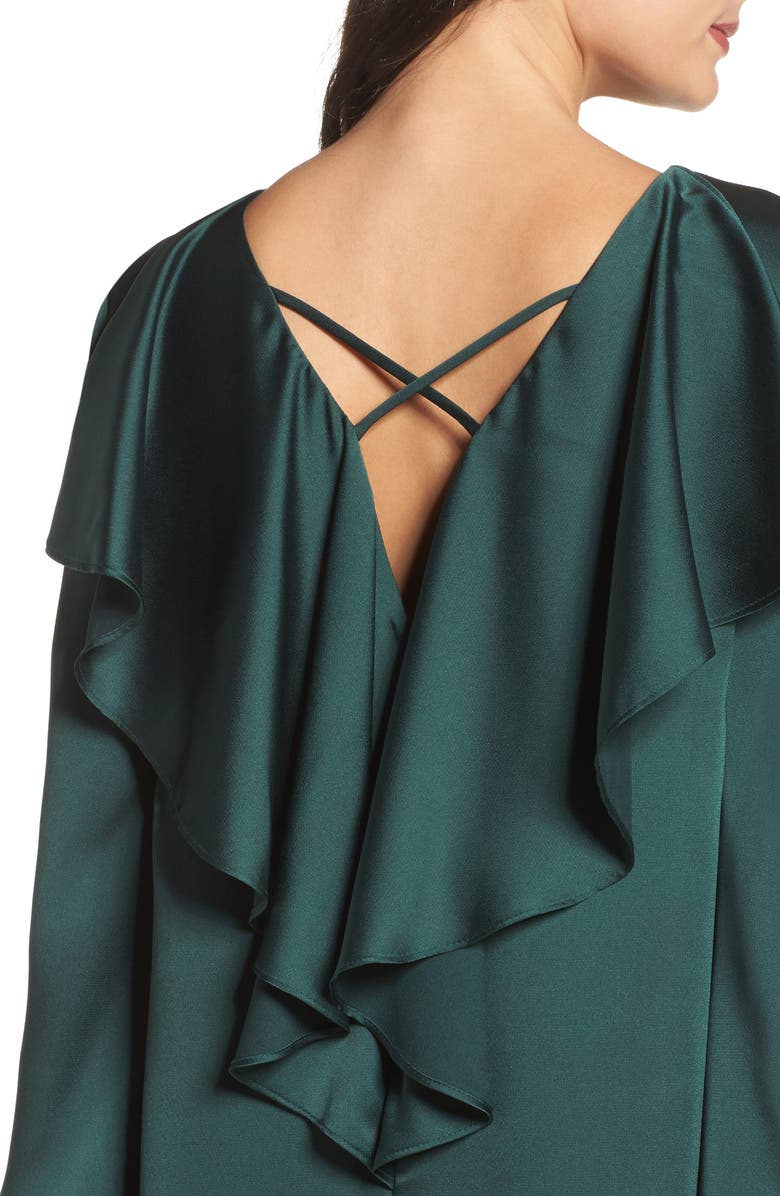 Chelsea28 Ruffle Crossback Shift Dress, Alternate, color,