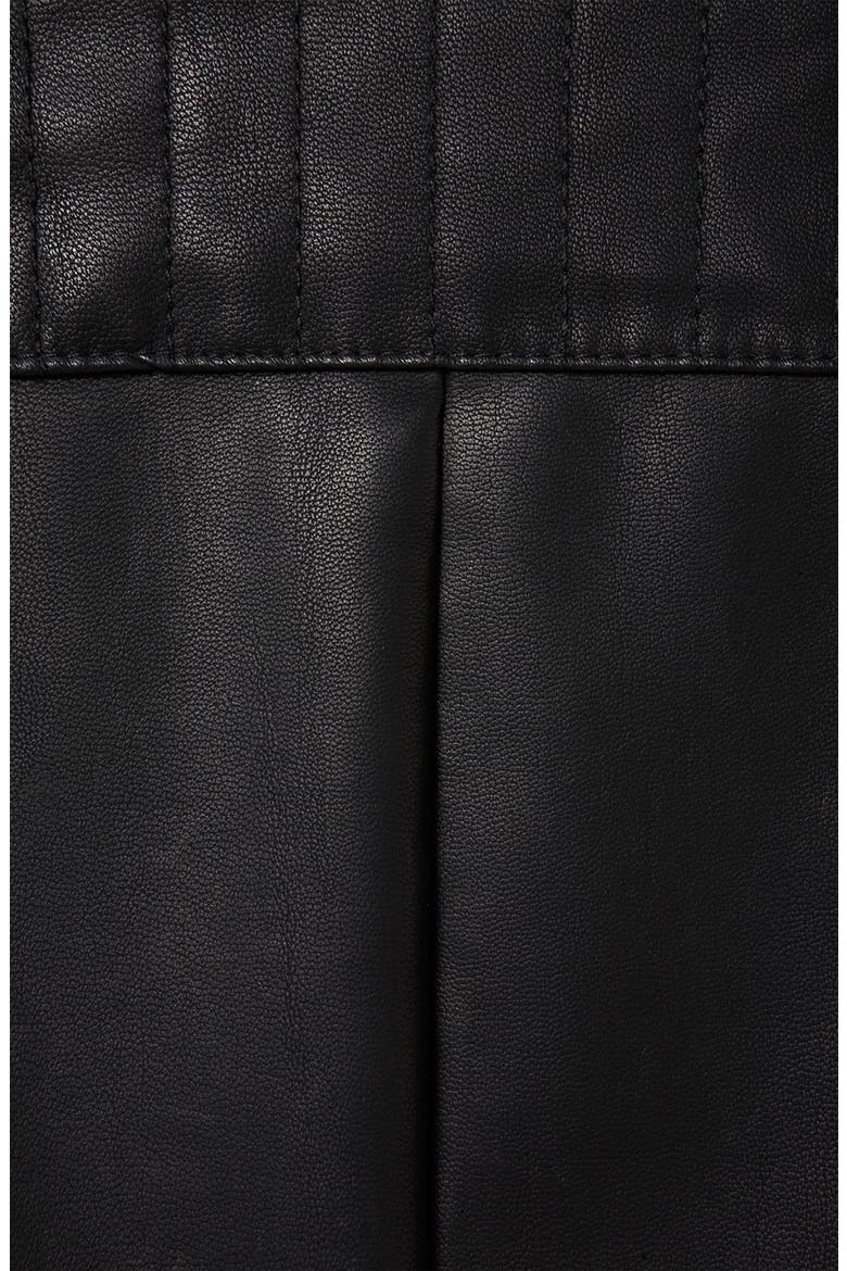'Maddox' Faux Leather Maternity Jacket, Alternate, color, BLACK