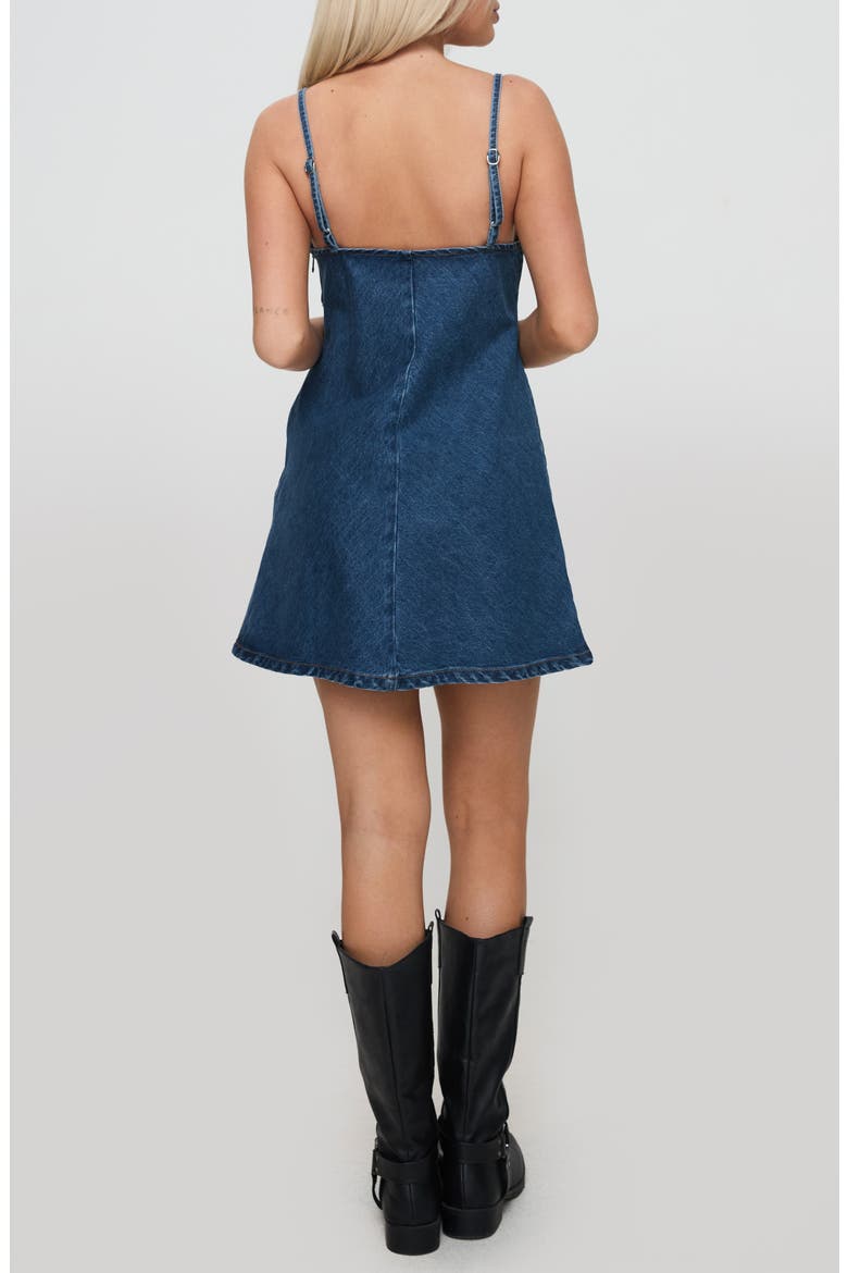 Arwen Sleeveless Denim Minidress, Alternate, color, BLUE